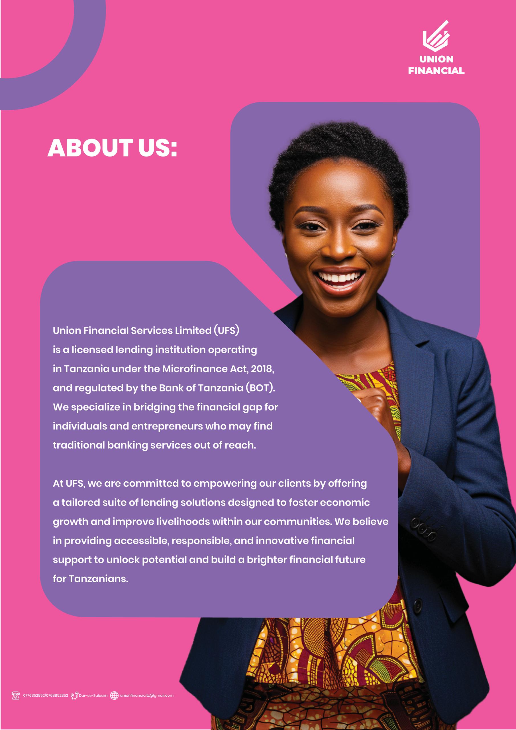 Union Financial company profile poster
